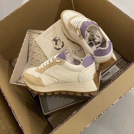 Bronx aver-y 66454-BA off white/lilac 
